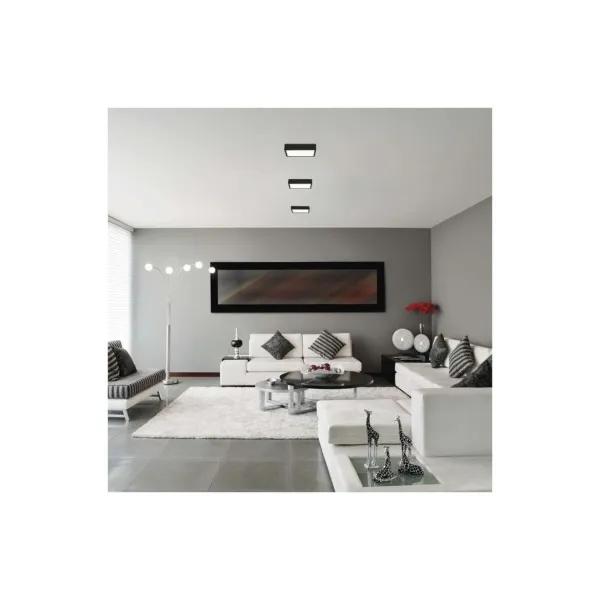 EMOS Lighting LED prisadené svietidlo NEXXO, štvorcové, čierne, 12,5W, CCT