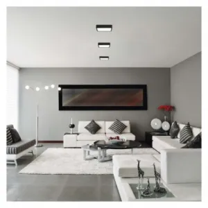 EMOS Lighting LED prisadené svietidlo NEXXO, štvorcové, čierne, 12,5W, CCT