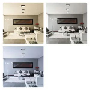 EMOS Lighting LED prisadené svietidlo NEXXO, štvorcové, čierne, 12,5W, CCT