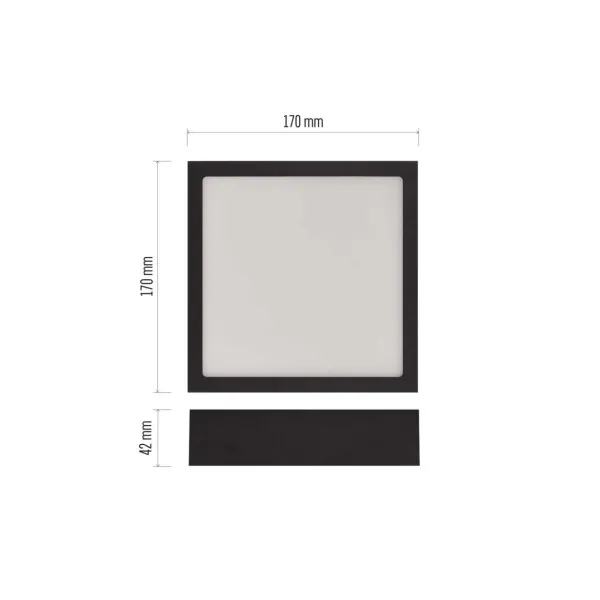 EMOS Lighting LED prisadené svietidlo NEXXO, štvorcové, čierne, 12,5W, CCT