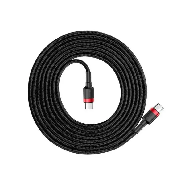 Baseus Type-C - Type-C cable Cafule PD2.0 60W Flash charging (20V 3A) 1m čierna/Gray (CATKLF-H91)