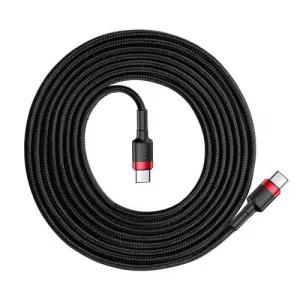 Baseus Type-C - Type-C cable Cafule PD2.0 60W Flash charging (20V 3A) 1m čierna/Gray (CATKLF-H91)