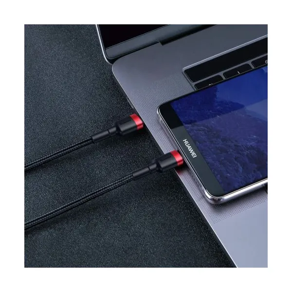 Baseus Type-C - Type-C cable Cafule PD2.0 60W Flash charging (20V 3A) 1m čierna/Gray (CATKLF-H91)