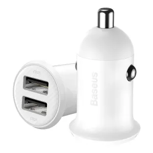 Baseus Grain Pro 2x USB 4,8A nabíjačka do auta (biela) 025367