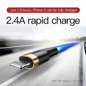 Baseus Cafule Nabíjací kábel USB-A / Lightning 2A 3m, Čierny