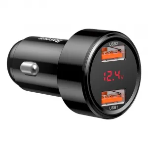 Baseus Magic 2x USB QC 3.0 45W nabíjačka do auta (čierna) 019264