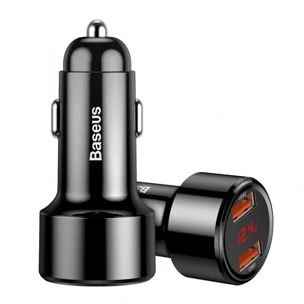 Baseus Magic 2x USB QC 3.0 45W nabíjačka do auta (čierna) 019264