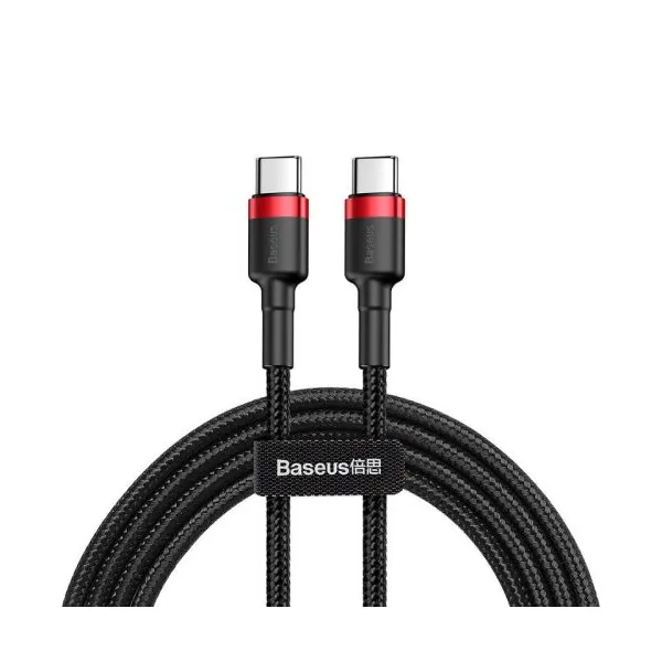 Baseus Type-C - Type-C cable Cafule PD2.0 60W Flash charging (20V 3A) 1m čierna/Gray (CATKLF-H91)
