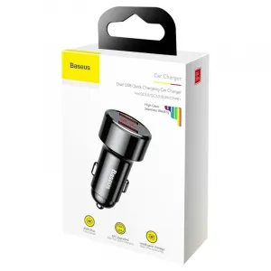 Baseus Magic 2x USB QC 3.0 45W nabíjačka do auta (čierna) 019264