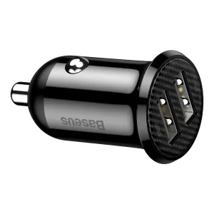 Baseus Grain Pro 2x USB 4,8A nabíjačka do auta (čierna) 025368