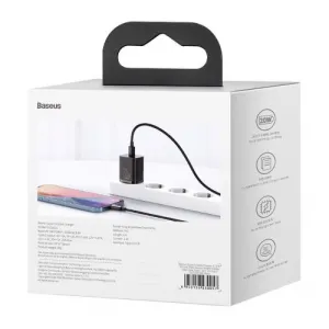 Baseus Super SI sada adaptéra USB-C 20W a kábla USB-C na Lightning 1 m, čierna
