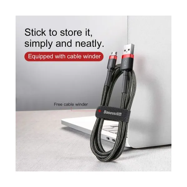 Kábel USB na Micro USB Baseus Cafule 1,5A 2m (červeno-čierny) 016544