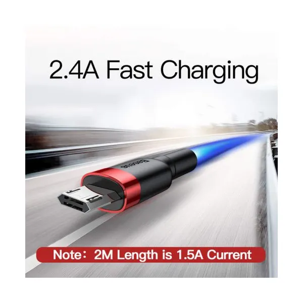 Kábel USB na Micro USB Baseus Cafule 1,5A 2m (červeno-čierny) 016544