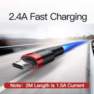 Kábel USB na Micro USB Baseus Cafule 1,5A 2m (červeno-čierny) 016544