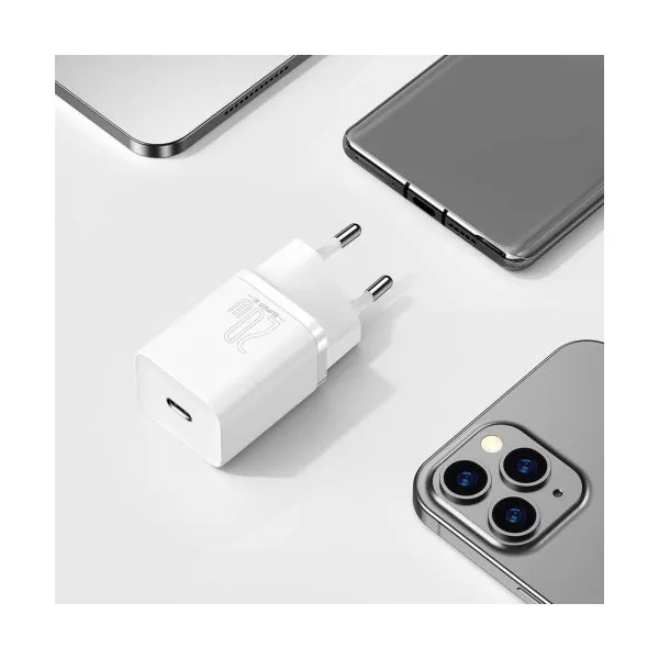 Baseus Super Si Quick Charger 1C 20W - biela