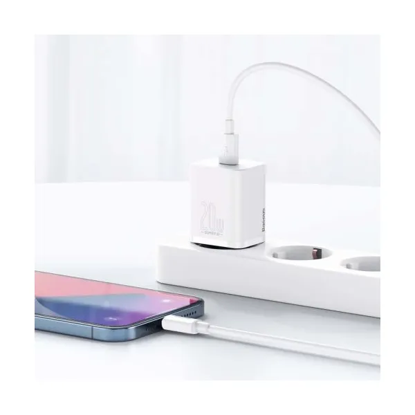 Baseus Super Si Quick Charger 1C 20W - biela