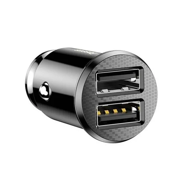 Baseus Grain 2x USB 5V 3,1A nabíjačka do auta (čierna) 016534