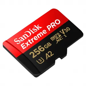 SanDisk Extreme PRO microSDXC 256 GB + SD Adapter 200 MB/s and 140 MB/s A2 C10 V30... 85235110