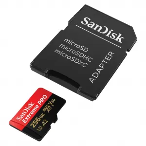 SanDisk Extreme PRO microSDXC 256 GB + SD Adapter 200 MB/s and 140 MB/s A2 C10 V30... 85235110
