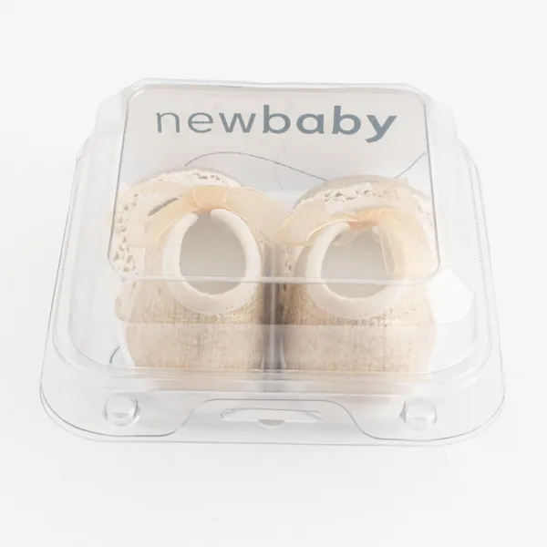 Krajkové capačky New Baby hnedé Veľkosť: 3-6 m