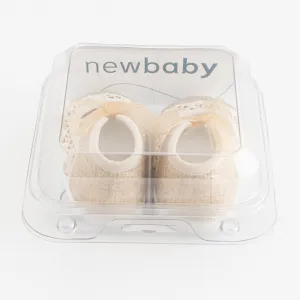 Krajkové capačky New Baby hnedé Veľkosť: 3-6 m