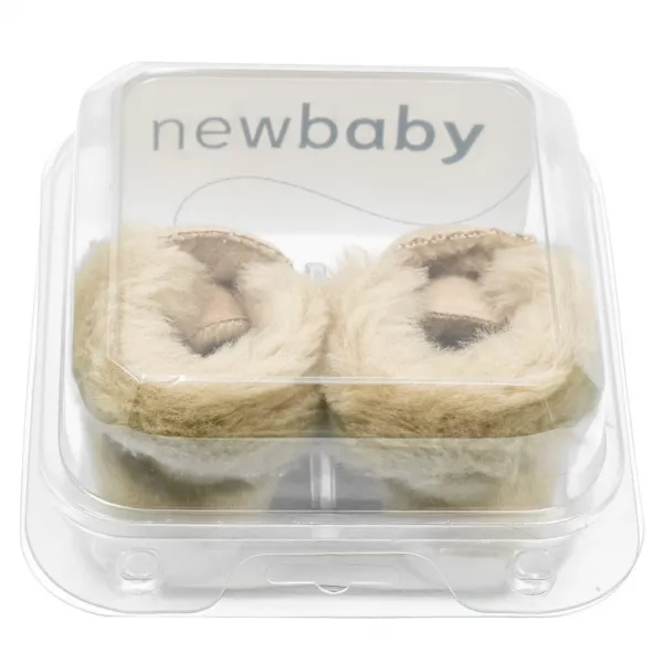 Dojčenské zimné semiškové capačky New Baby 0-3 m svetlo hnedé Veľkosť: 0-3 m