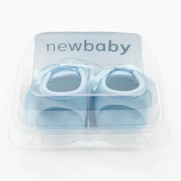 Dojčenské saténové capačky New Baby modrá Veľkosť: 6-18 m