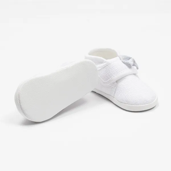 Dojčenské capačky s mašličkou New Baby biela Veľkosť: 12-18 m