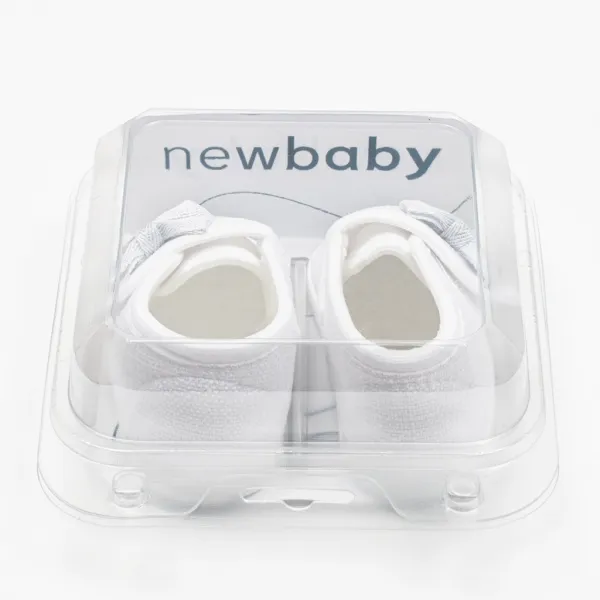 Dojčenské capačky s mašličkou New Baby biela Veľkosť: 12-18 m