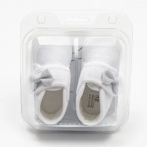 Dojčenské capačky s mašličkou New Baby biela Veľkosť: 12-18 m