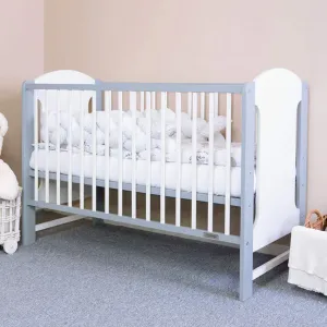 Detská postieľka New Baby ELSA štandard bielo-sivá