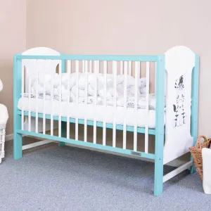 Detská postieľka New Baby ELSA štandard Zebra bielo-mätová