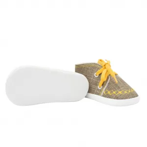 Dojčenské capačky tenisky New Baby jeans mustard Veľkosť: 0-3 m