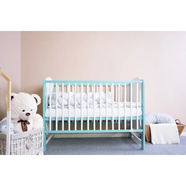 Detská postieľka New Baby ELSA štandard Zebra bielo-mätová