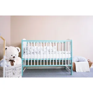 Detská postieľka New Baby ELSA štandard Zebra bielo-mätová