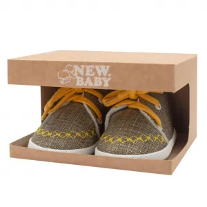 Dojčenské capačky tenisky New Baby jeans mustard Veľkosť: 0-3 m