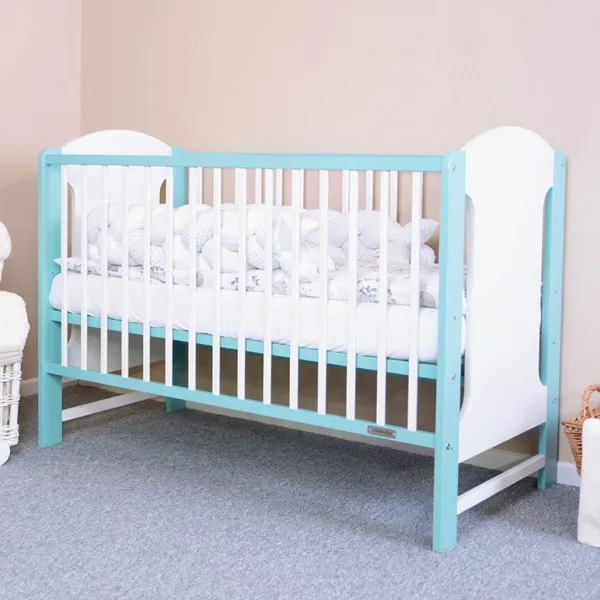 Detská postieľka New Baby ELSA štandard bielo-mätová