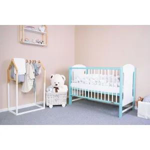 Detská postieľka New Baby ELSA štandard bielo-mätová