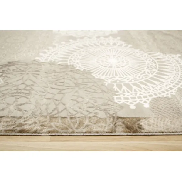 Koberec Oriental 4475 grey / vizon rozety