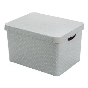 Box Curver® DECO STOCKHOLM L, Grey/dots, 40x25x30 cm 2211441
