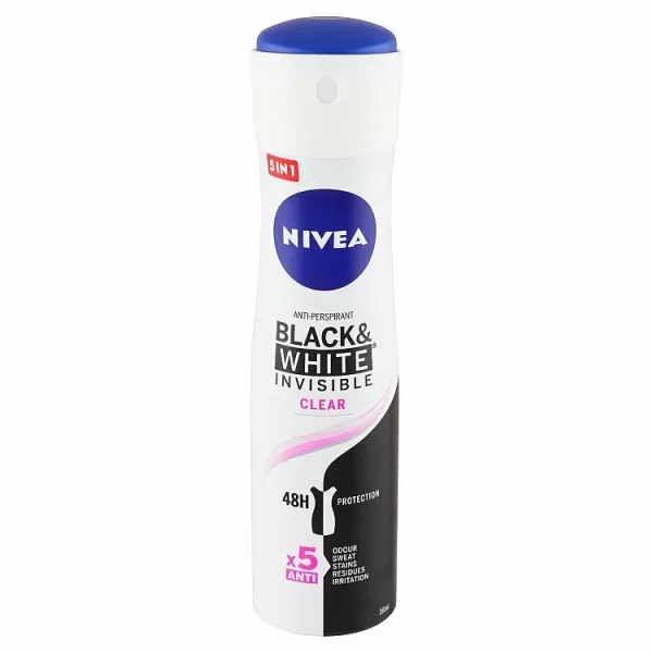NIVEA Anti-perspirant BLACK & WHITE Clear sprej 1x150 ml