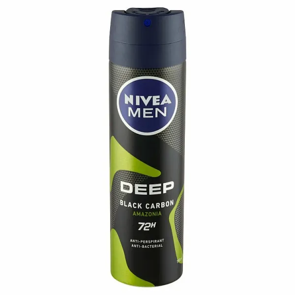 NIVEA MEN Anti-perspirant DEEP AMAZONIA sprej, 48H, black carbon 1x150 ml