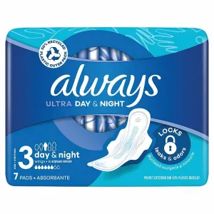 Always Ultra Hygienické Vložky Day & Night (V3) S Krídelkami  Ks