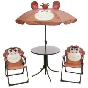 ST Leisure Equipment Set záhradný LEQ MELISENDA Mono, opica, slnečník 105 cm, stôl 50 cm, 2 stoličky. detský