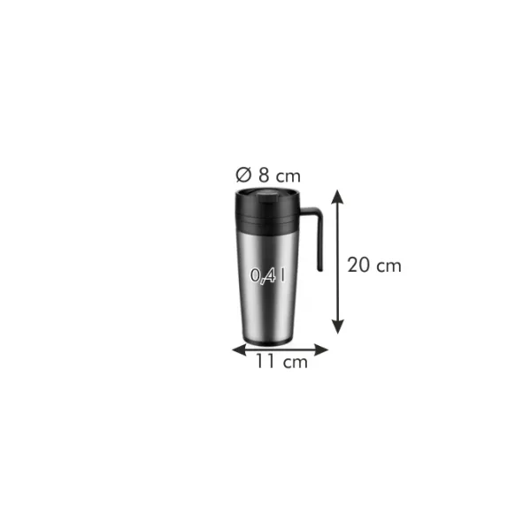 Termohrnček CONSTANT nerez 0,4l čierny