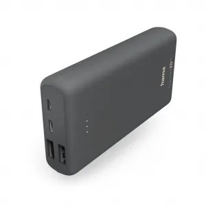 Hama Supreme 20HD, powerbanka, 20000 mAh, 3 A, 3 výstupy: 1x USB-C, 2x USB-A 85076000
