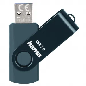 Hama USB 3.0 Flash Drive Rotate, 64 GB, 70 MB/s, petrolejová modrá 85235110