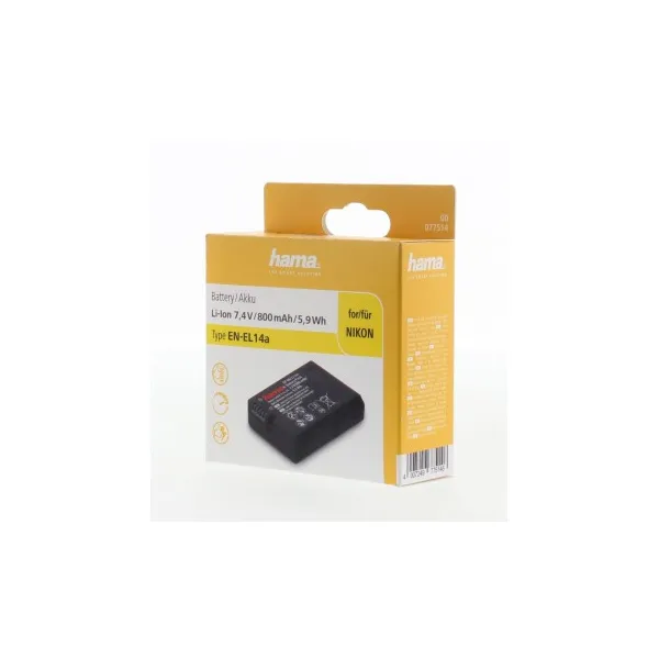 Hama fotoakumulátor typ Nikon EN-EL14a, Li-Ion 7,4 V/800 mAh 85076000