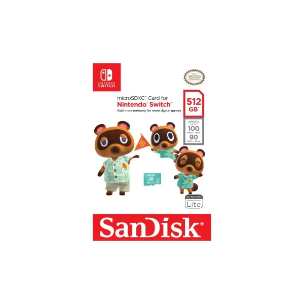 Sandisk Nintendo Switch micro SDXC 512 GB 100 MB/s A1 C10 V30 UHS-1 U4 85235110