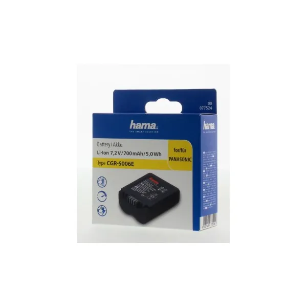 Hama fotoakumulátor typ Panasonic CGA-S006E, Li-Ion 7,2 V/700 mAh 85076000